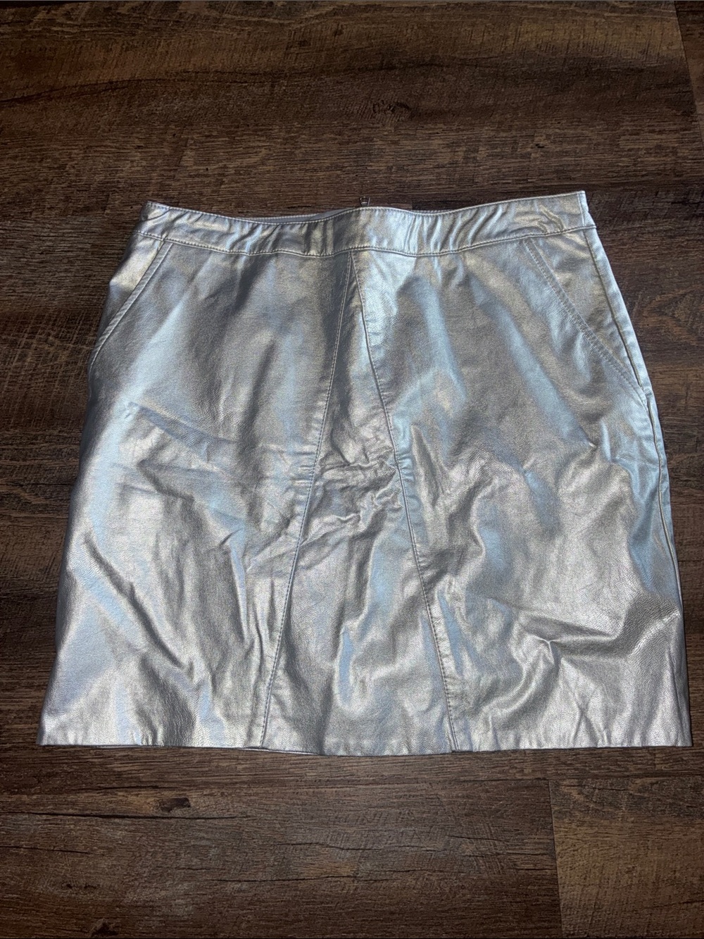 Bardot Metallic Silver Mini Skirt